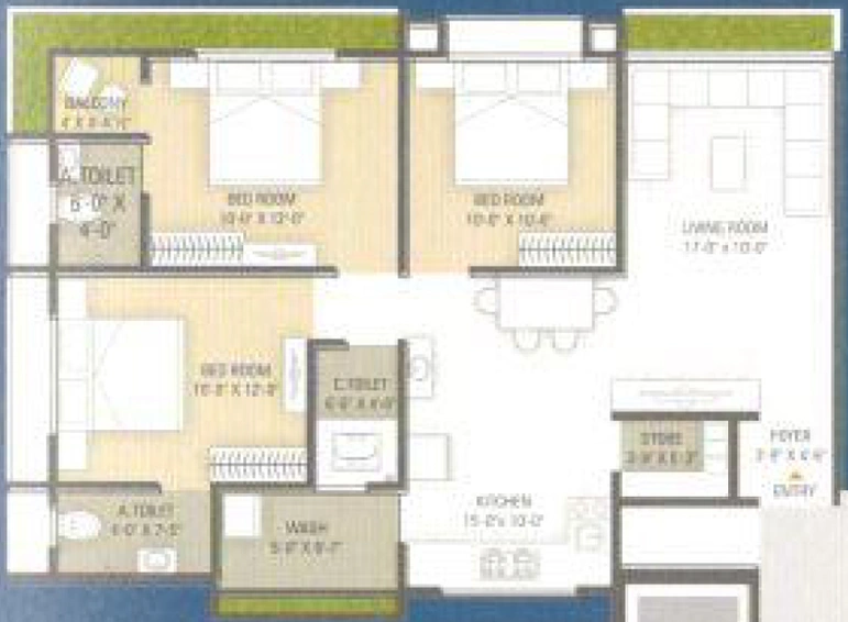3 BHK Flat in Pavalion Werribee Victoria in Rander, Surat - Image 657553