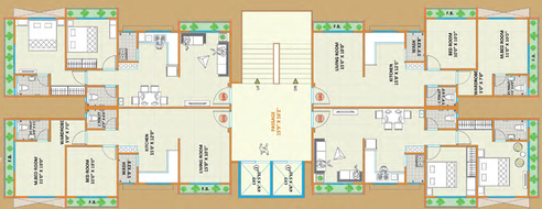 Floor Plan of Sundaram Residency in Palanpur, Surat - Image 90253