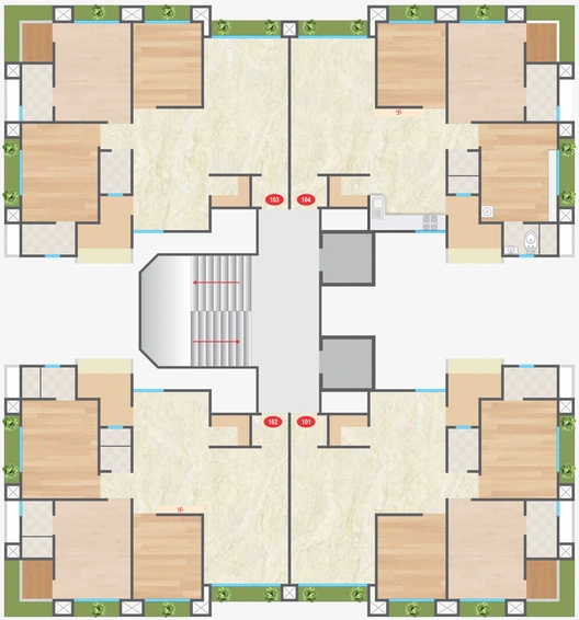 Floor Plan of Varni A-One Luxuria in Mota Varachha, Surat - Image 90302
