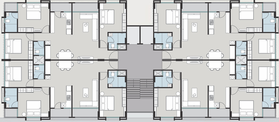 Floor Plan of Avkar Avalon in Bhayli Road, Vadodara - Image 91001