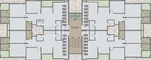 Floor Plan of Eshanti Elegance in Vasna Bhayli Main Road, Vadodara - Image 90317