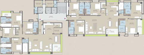 Floor Plan of Praj Corona Heights in Pal, Surat - Image 106541