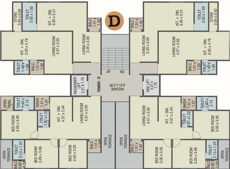 Floor Plan of Koriya Kishan Ambrosia in Sevasi, Vadodara - Image 91075