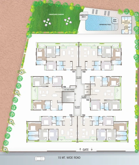Master Plan of Ameya Saptak Rosette in Bhayli Road, Vadodara - Image 90336