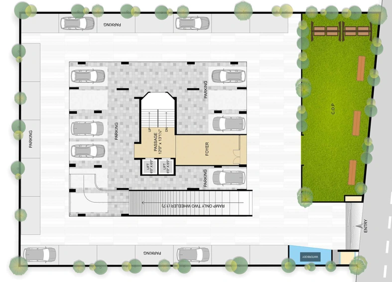 Master Plan of B Valji Vatsalya Residency in Jahangirpura, Surat - Image 90346