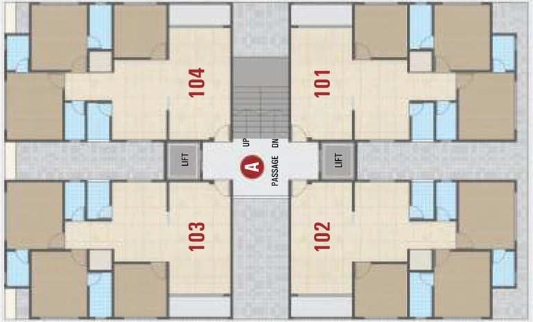 Floor Plan of Anupam Reeva Icon in Mota Varachha, Surat - Image 90409