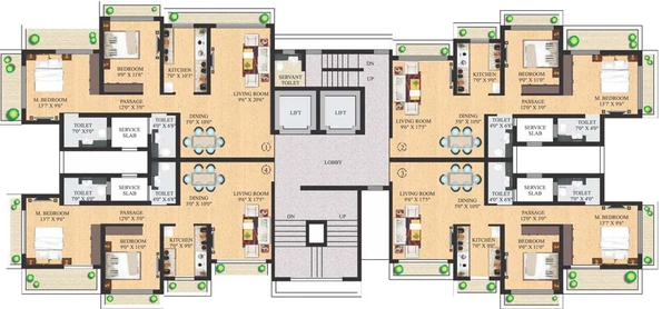 Floor Plan of Neminath Avenue in Andheri West, Mumbai - Image 90424