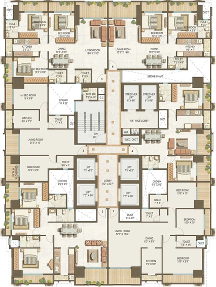 Floor Plan of Shreepati Castle in Grant Road East, Mumbai - Image 90729