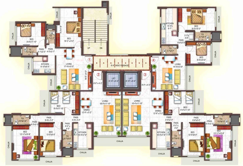 Floor Plan of VL Stella Sapphire in Chembur East, Mumbai - Image 90438