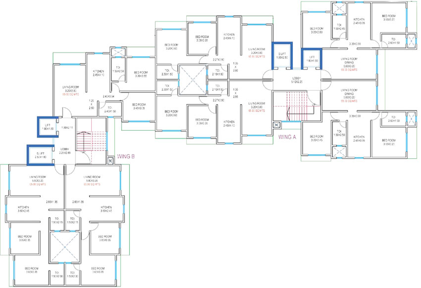 Floor Plan of Crescent Grande in Andheri East, Mumbai - Image 90446