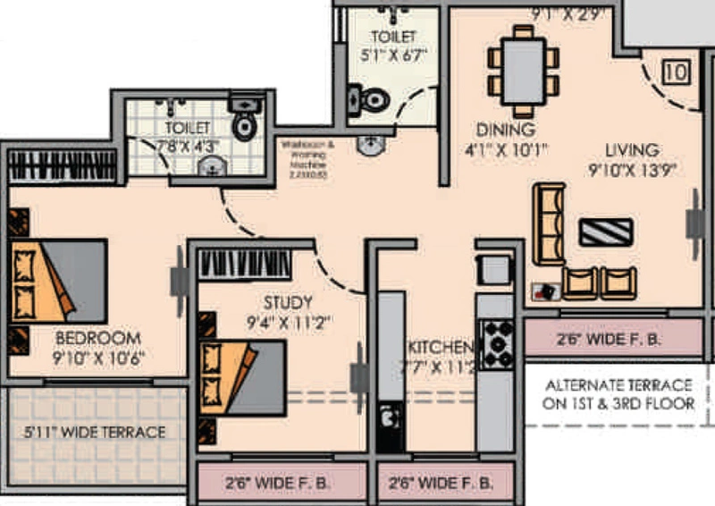 2 BHK Flat in Ushakiran Enclave in Dombivli, Thane - Image 441577