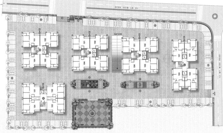 Master Plan of United Saffron Sky in Singanpor, Surat - Image 90526