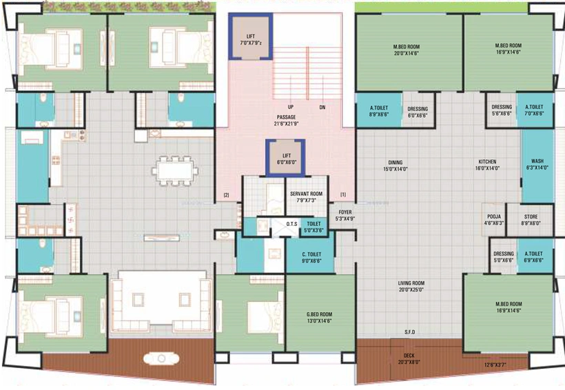 Floor Plan of Coreland Luxuria in Katargam, Surat - Image 90903