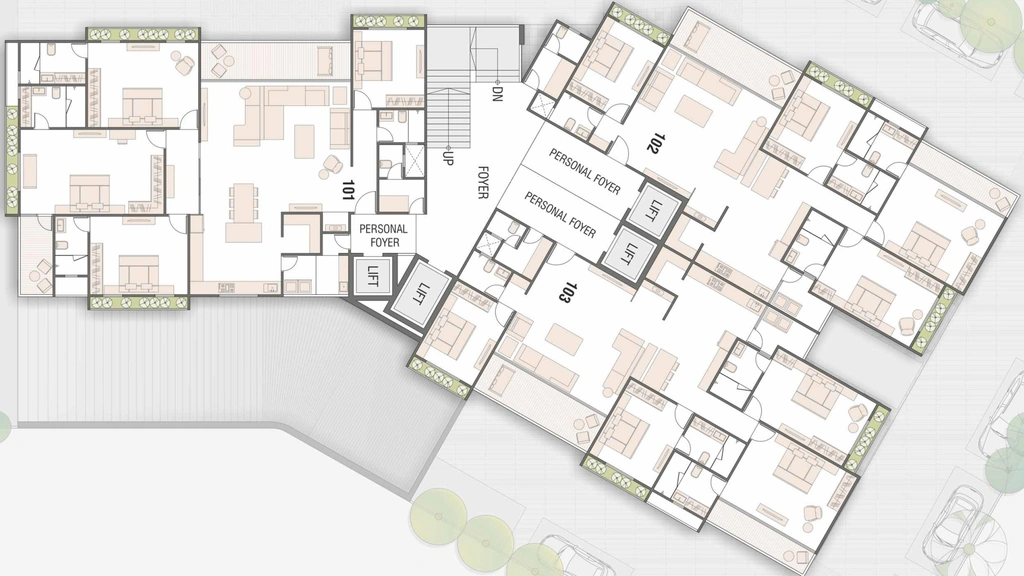 Floor Plan of Sparsh Ekaya in Naranpura, Ahmedabad - Image 274828