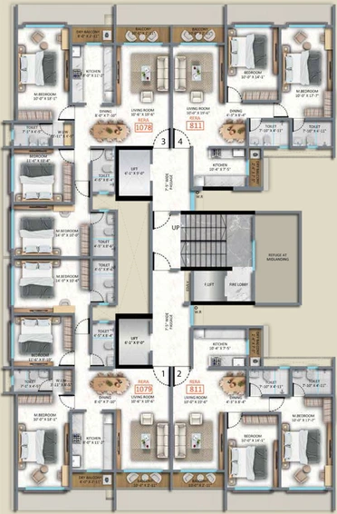 Floor Plan of H Rishabraj Mangal Varsha in Santacruz West, Mumbai - Image 92570