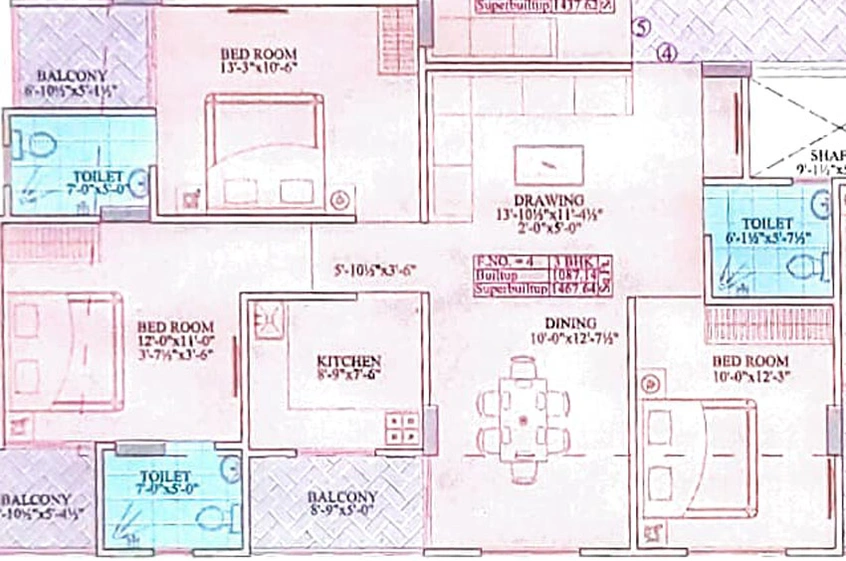 3 BHK Flat in Gurukripa Grand Sky Apartment in Jagatpura, Jaipur - Image 664553