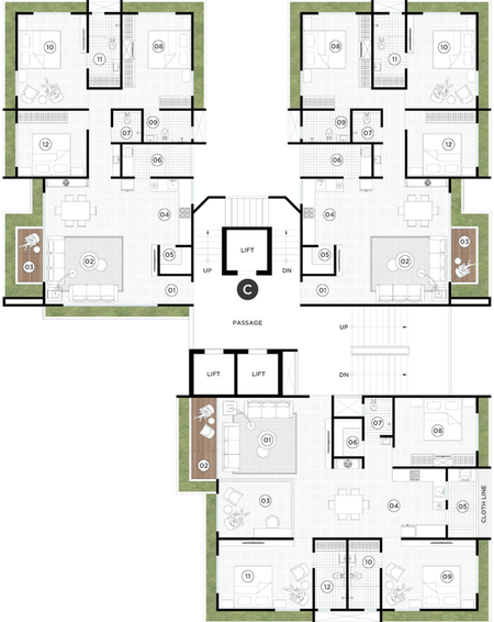 Floor Plan of Pramukh Central Park in Pal, Surat - Image 91536
