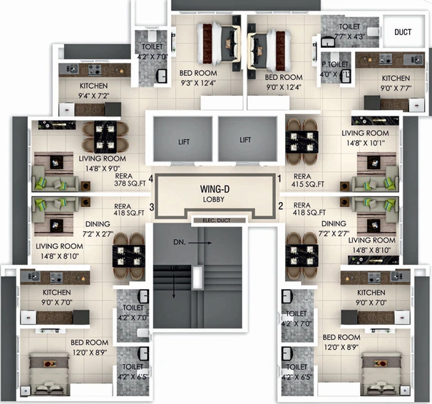 Floor Plan of Dimple Westwood in Kandivali West, Mumbai - Image 27432