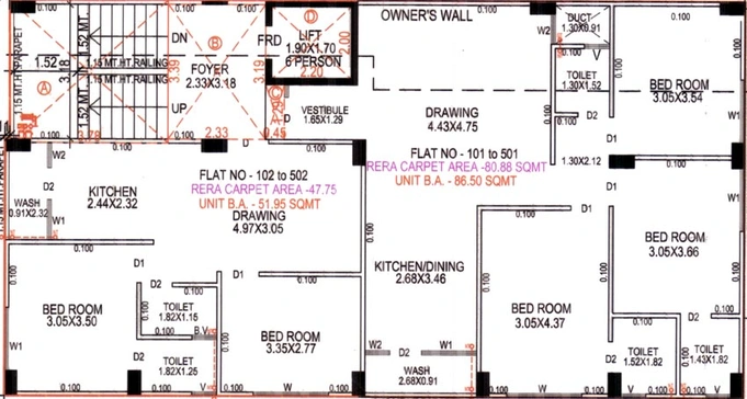 Floor Plan of Veer Shanti Avenue in Paldi, Ahmedabad - Image 91605