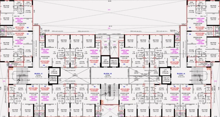 Floor Plan of AR The Cluster in Nikol, Ahmedabad - Image 92522