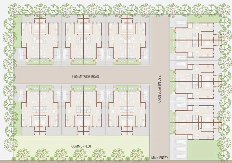 Master Plan of Heer Shilpgram Bhaktikunj in Nikol, Ahmedabad - Image 92532