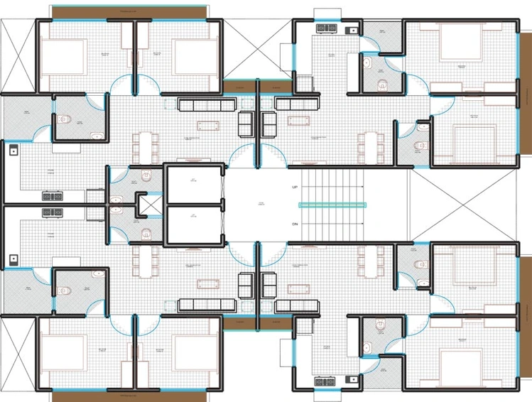 Floor Plan of Siddhipriya Lakshminarayan Residency in Ghuma, Ahmedabad - Image 91578