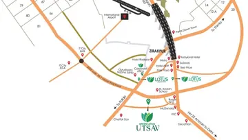 Project Image of 3 BHK Flat for Rent in Maya Green Lotus Utsav Zirakpur, Chandigarh - Image 50967