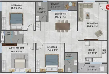 Project Image of 3 BHK Flat for Resale in Shri Amrutha Srinivasam Bachupally, Hyderabad - Image 51939