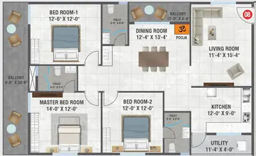 Project Image of 3 BHK Flat for Resale in Shri Amrutha Srinivasam Bachupally, Hyderabad - Image 51949