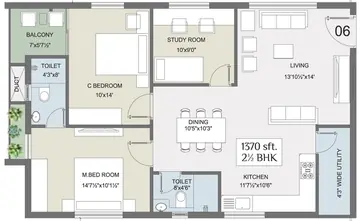 Project Image of 2.5 BHK Flat for Resale in Chilcon Mayan Alkapur, Hyderabad - Image 52112