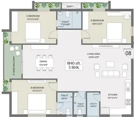 Project Image of 3 BHK Flat for Resale in Chilcon Mayan Alkapur, Hyderabad - Image 52128