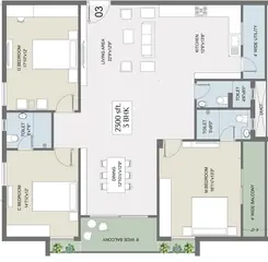 Project Image of 3 BHK Flat for Resale in Chilcon Mayan Alkapur, Hyderabad - Image 52141