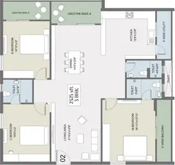 Project Image of 3 BHK Flat for Resale in Chilcon Mayan Alkapur, Hyderabad - Image 52149