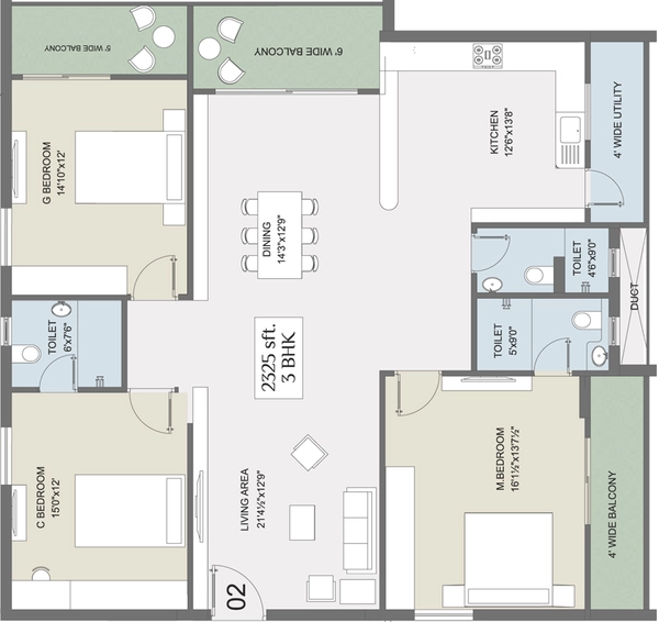 Project Image of 3 BHK Flat for Resale in Chilcon Mayan, Alkapur - Image 52149