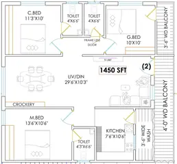 Project Image of 3 BHK Flat for Resale in Zenith Elite Apartment 1 Hafeezpet, Hyderabad - Image 52152