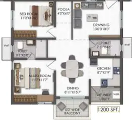 Project Image of 2 BHK Flat for Resale in Team4 Nyla Miyapur, Hyderabad - Image 52167