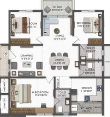 Project Image of 3 BHK Flat for Resale in Team4 Nyla Miyapur, Hyderabad - Image 52183