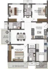 Project Image of 3 BHK Flat for Resale in Team4 Nyla Miyapur, Hyderabad - Image 52190