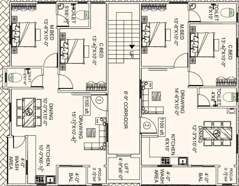 Project Image of 2 BHK Flat for Resale in Sai Nikhil Symphony, Hafeezpet - Image 52227