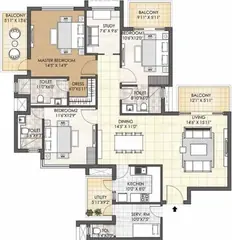 Project Image of 3 BHK Flat for Resale in Adani Oyster Grande Sector 103, Gurgaon - Image 52623