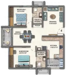 Project Image of 2 BHK Flat for Resale in Aparna Cyber Heights Osman Nagar, Hyderabad - Image 52826