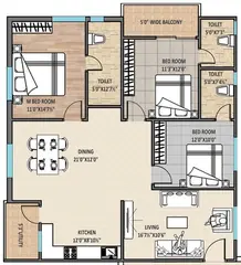 Project Image of 3 BHK Flat for Resale in Avantika The Espino Chandanagar, Hyderabad - Image 53077