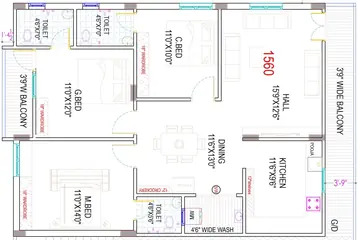Project Image of 3 BHK Flat for Resale in Sri Arunodaya Residency Nallagandla, Hyderabad - Image 53088