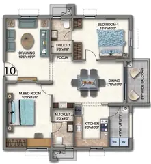 Project Image of 2 BHK Flat for Resale in Aparna Cyber Shine Osman Nagar, Hyderabad - Image 53106