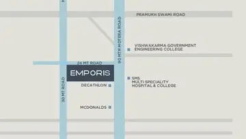 Location of Commercial Shop & Showroom for Resale in Poddar Emporis Motera, Ahmedabad - Image 55173