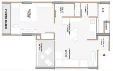 Project Image of 2 BHK Flat for Rent in Apollo DB City Nipania, Indore - Image 58647
