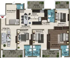 Project Image of 4 BHK Flat for Resale in Pareena Coban Residences Sector 99A, Gurgaon - Image 59003