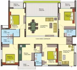 Project Image of 4 BHK Flat for Resale in BCM Park Nipania, Indore - Image 59187