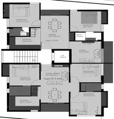 Floor Plan of 2 BHK Flat for Resale in Ramapuram, Chennai - Image 59938