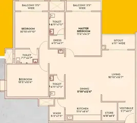 Project Image of 3 BHK Flat for Resale in DB Pride Talawali Chanda, Indore - Image 59493